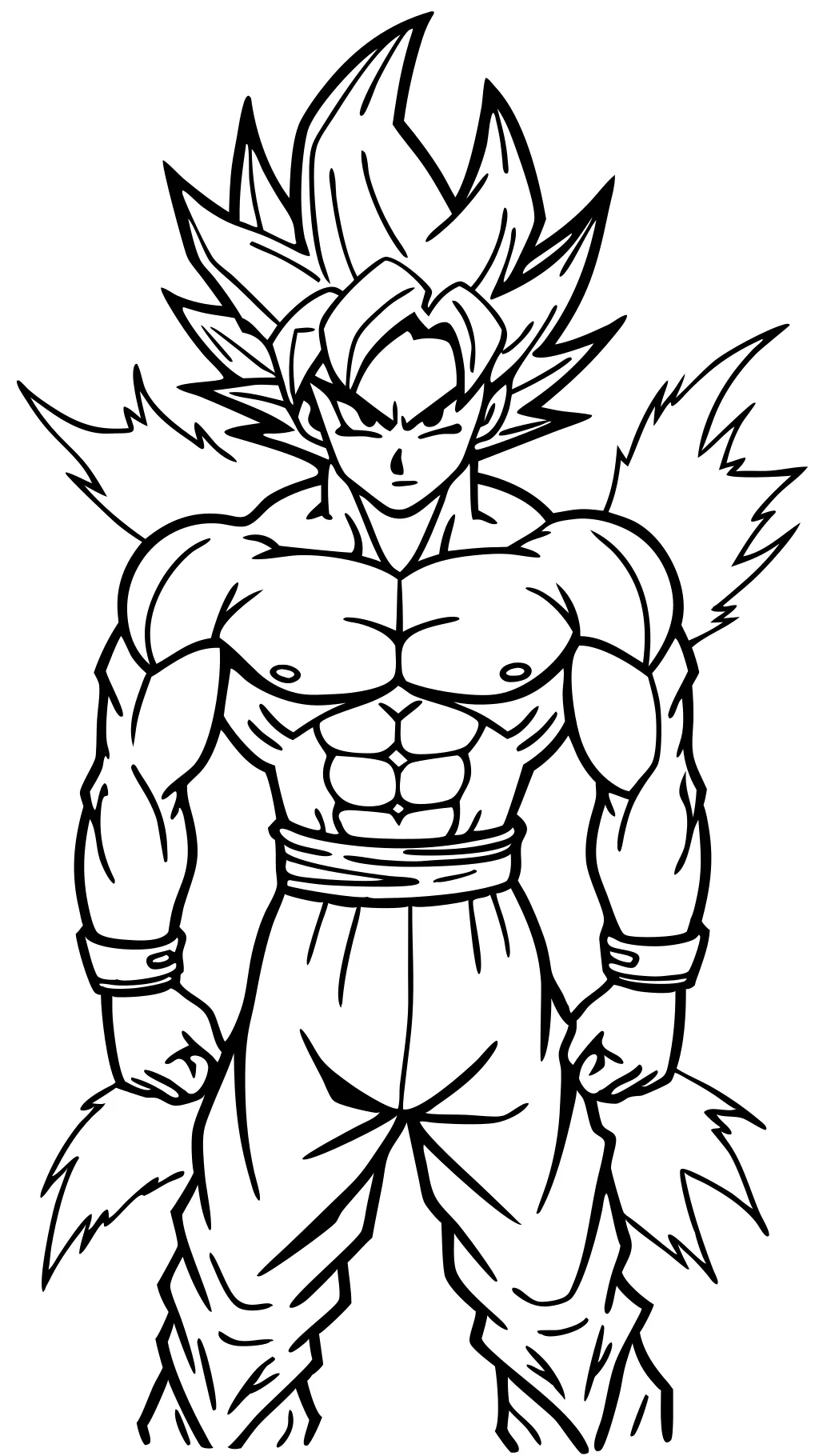 Páginas para colorear de Goku Ultra Instinct